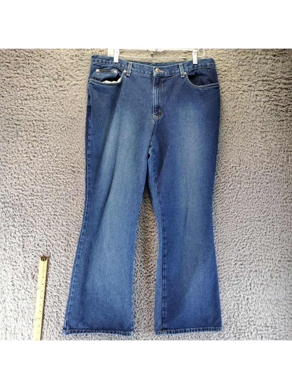 New York Jeans Womens Jeans Size 16 Blue Flare Leg Mid Rise Average Fit